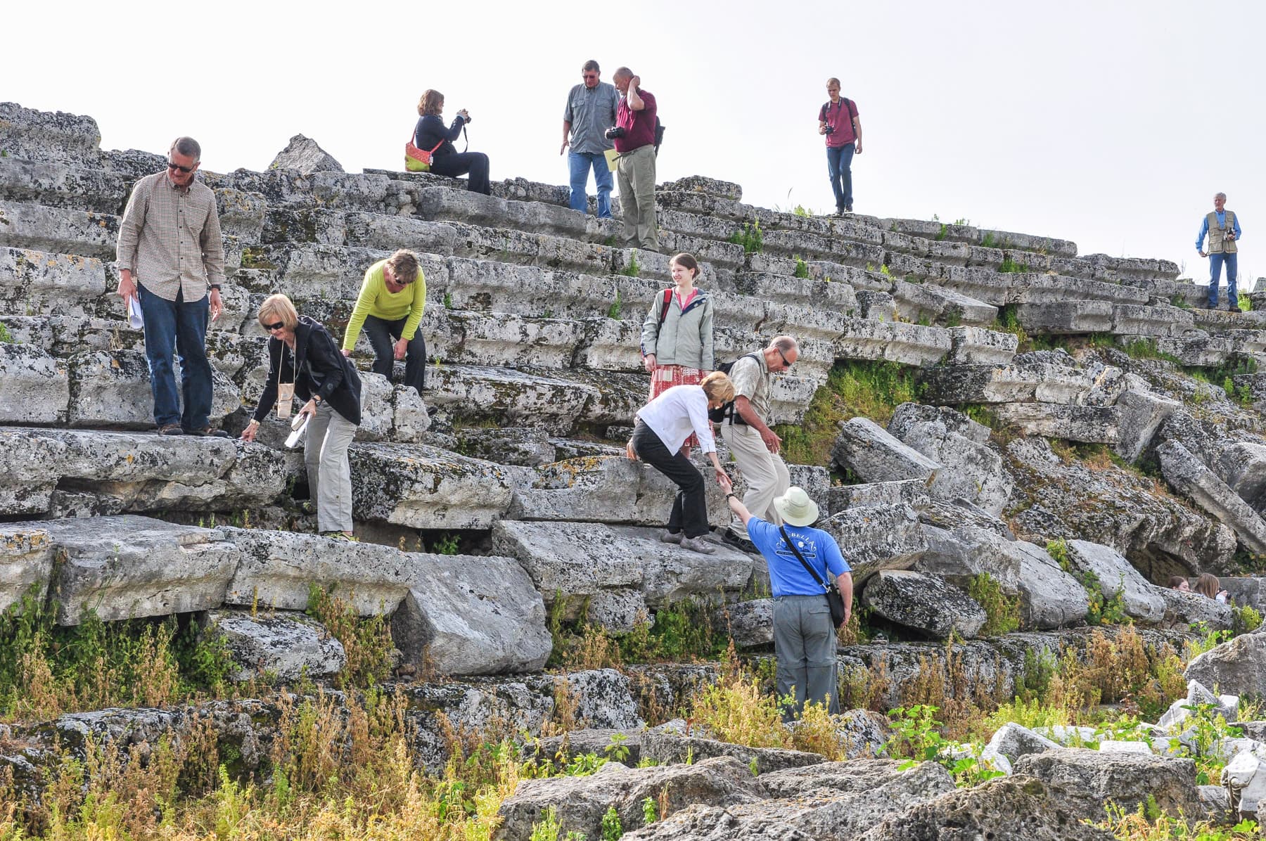 Exploring the Stadium at Perga