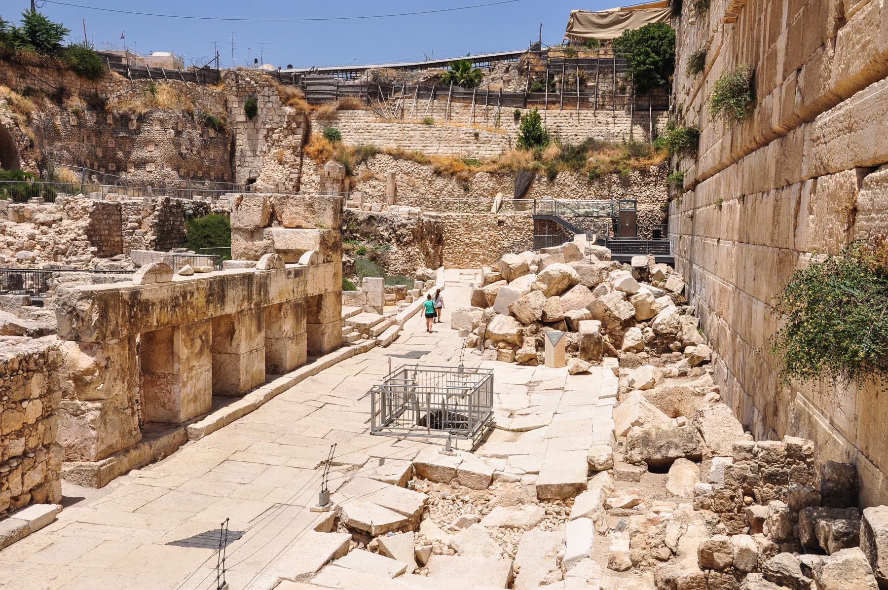 Rubble on the street from the New Testament Era