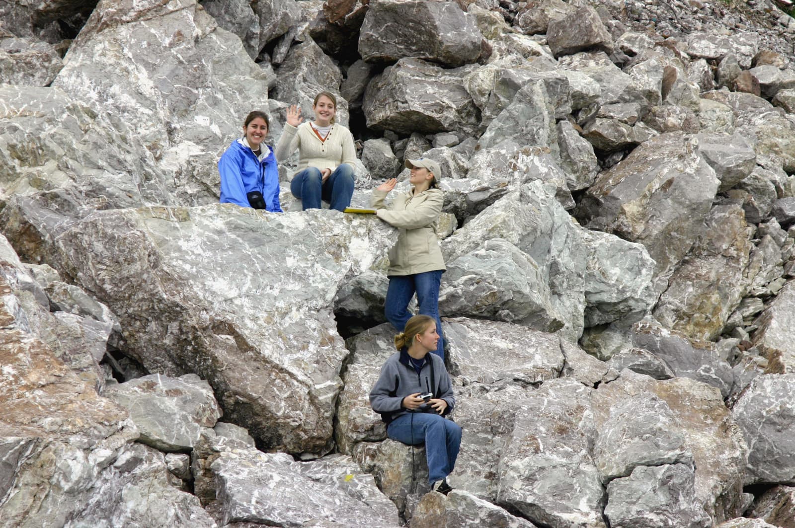 Ladies Exploring the Rocks