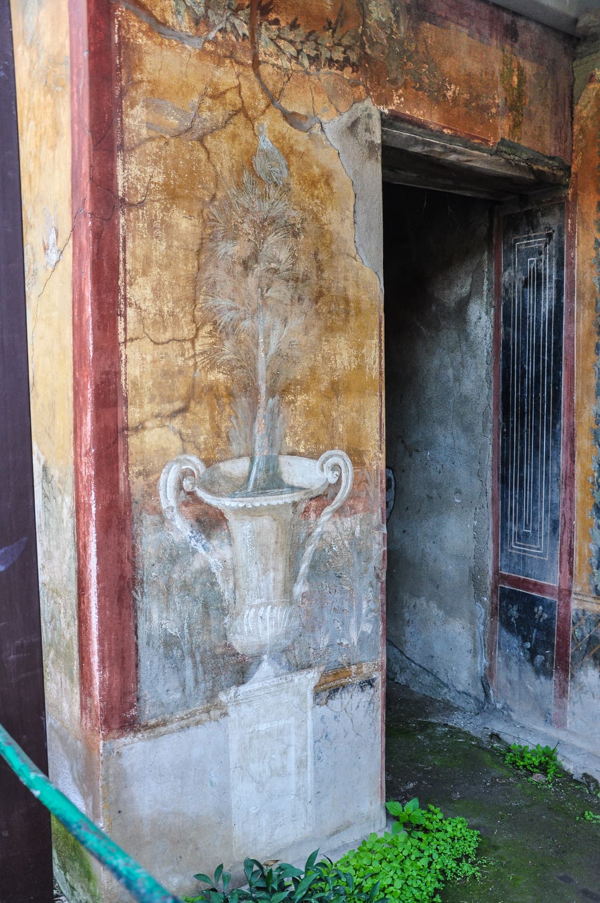 Fresco Vase with Flower