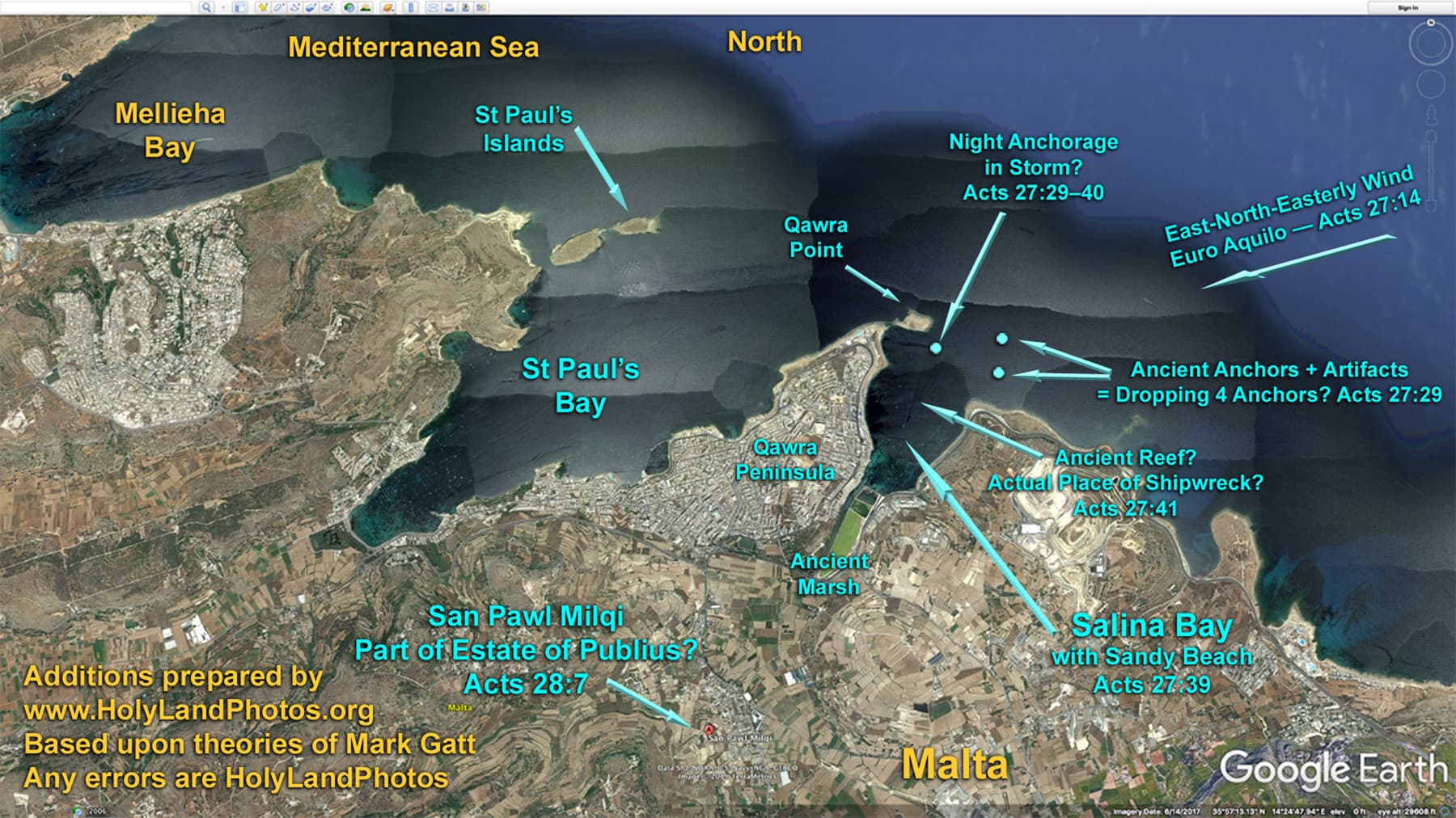 Salina Bay Marked Map