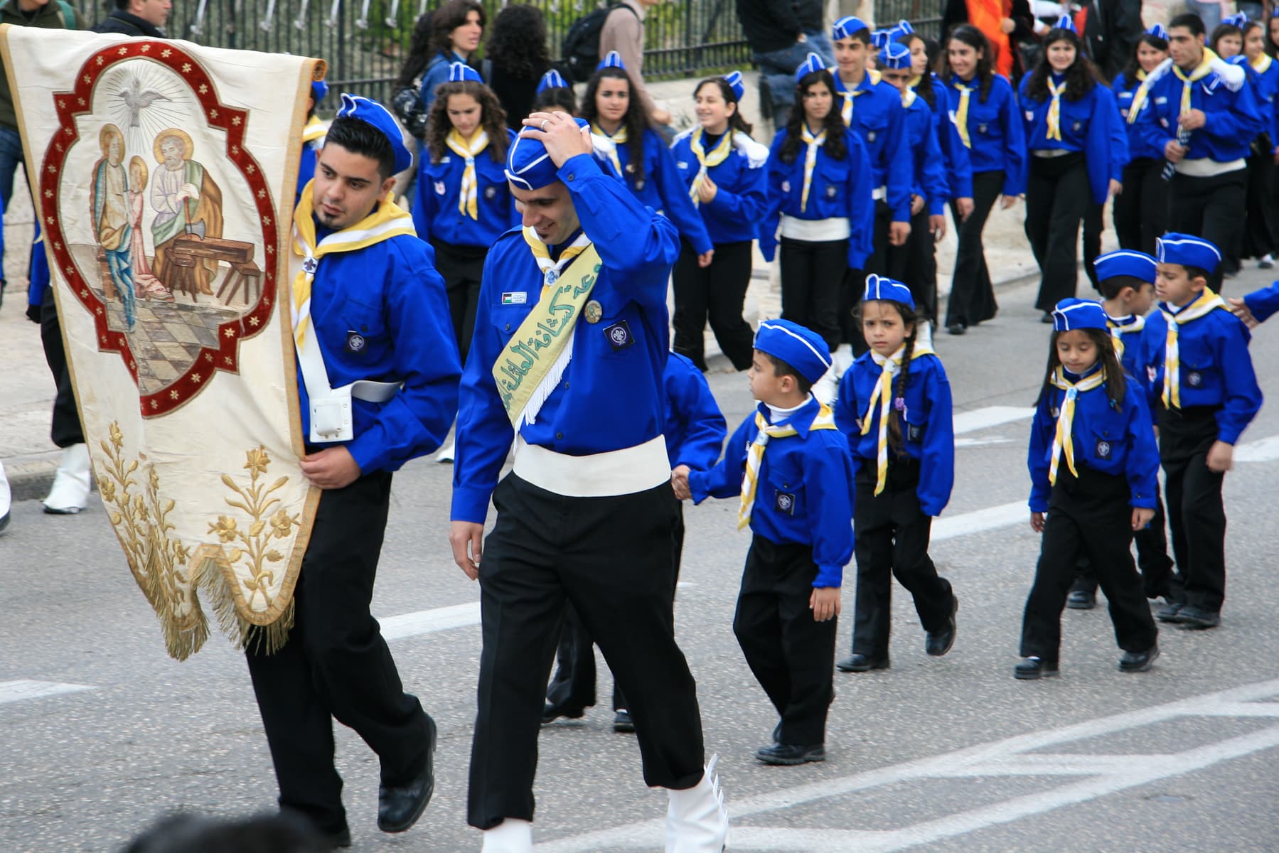 Procession of Young Scouts