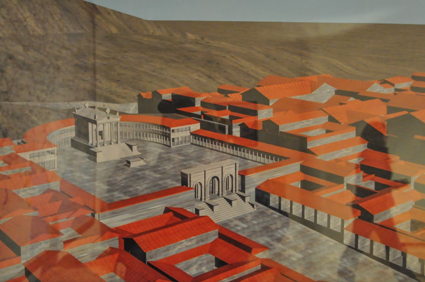 Drawing of Temple and Forum
