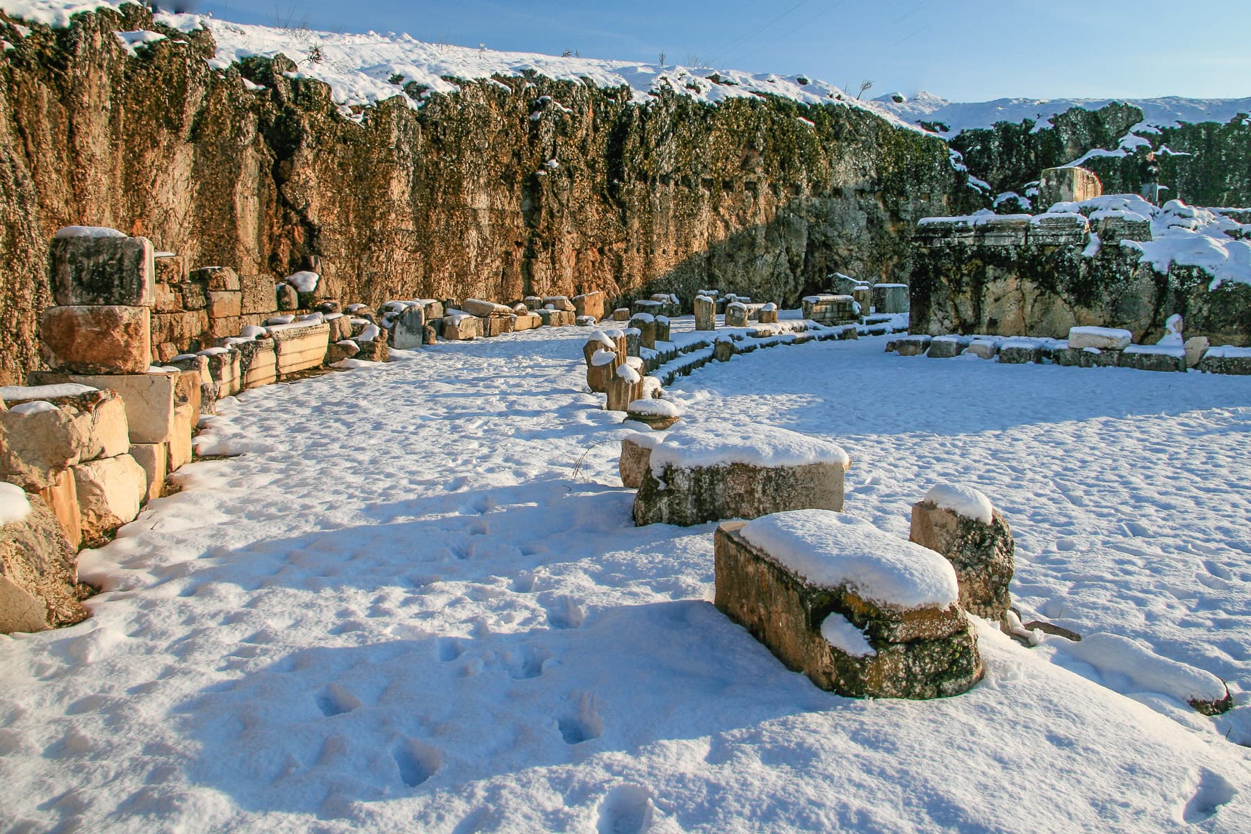 Portico in Snow