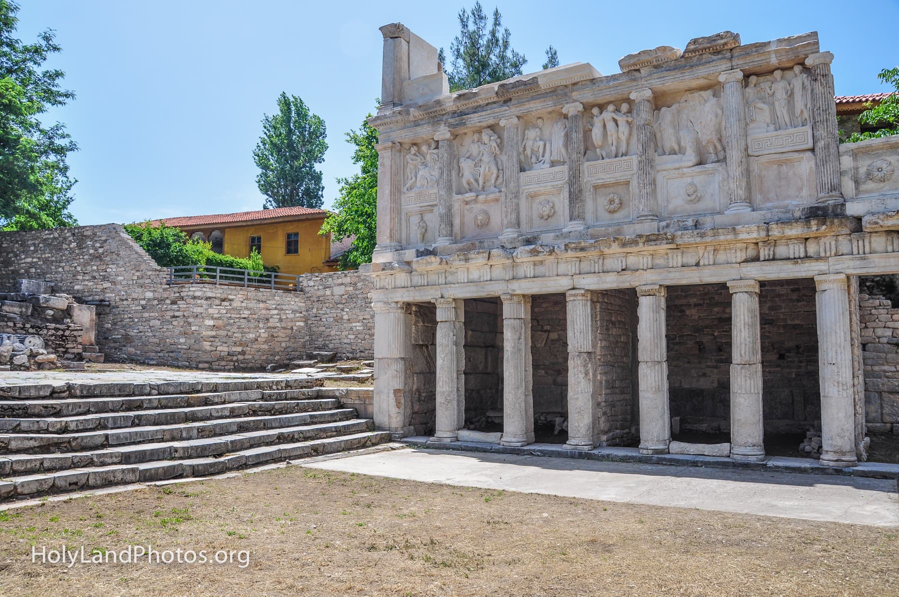 Southern Portico and Steps to Temple