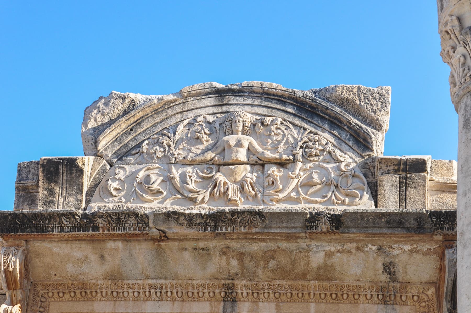 Temple of Hadrian Detail