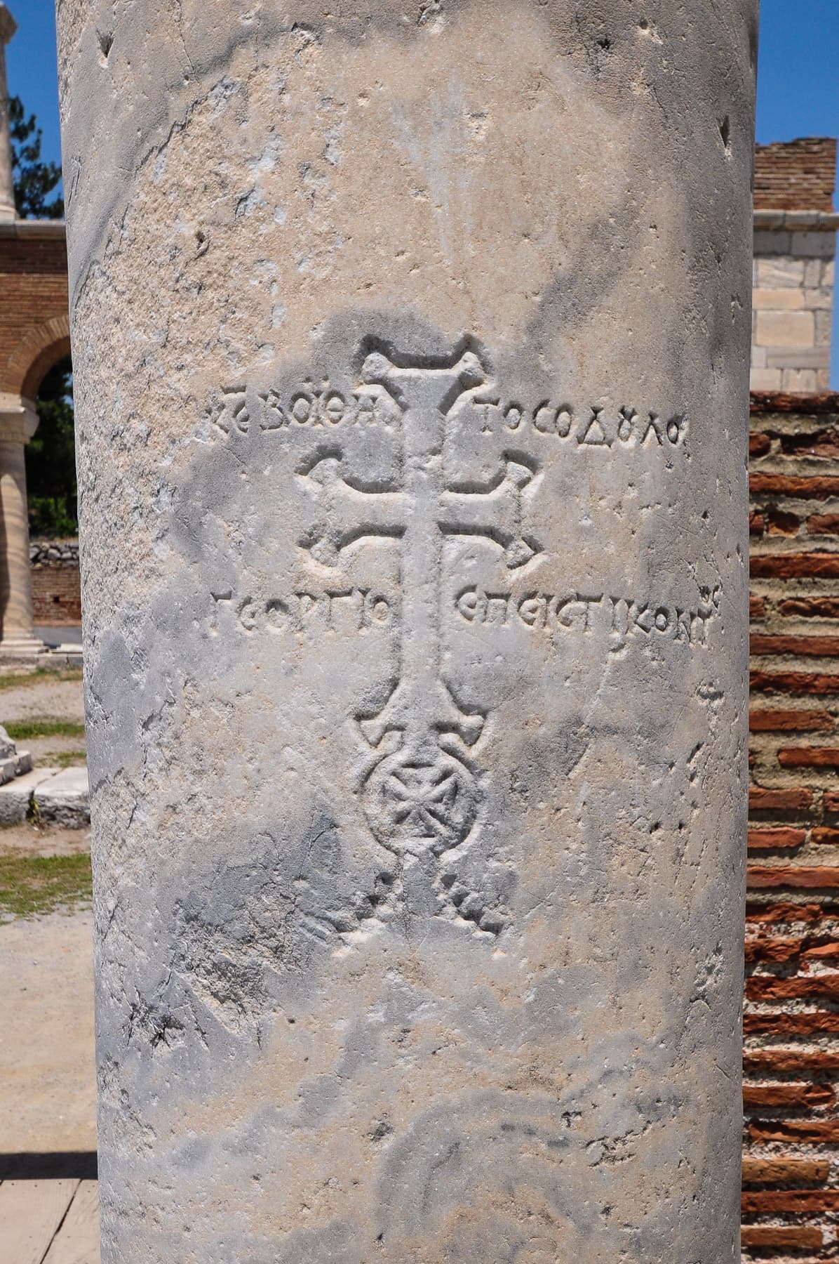Column Cross Inscription