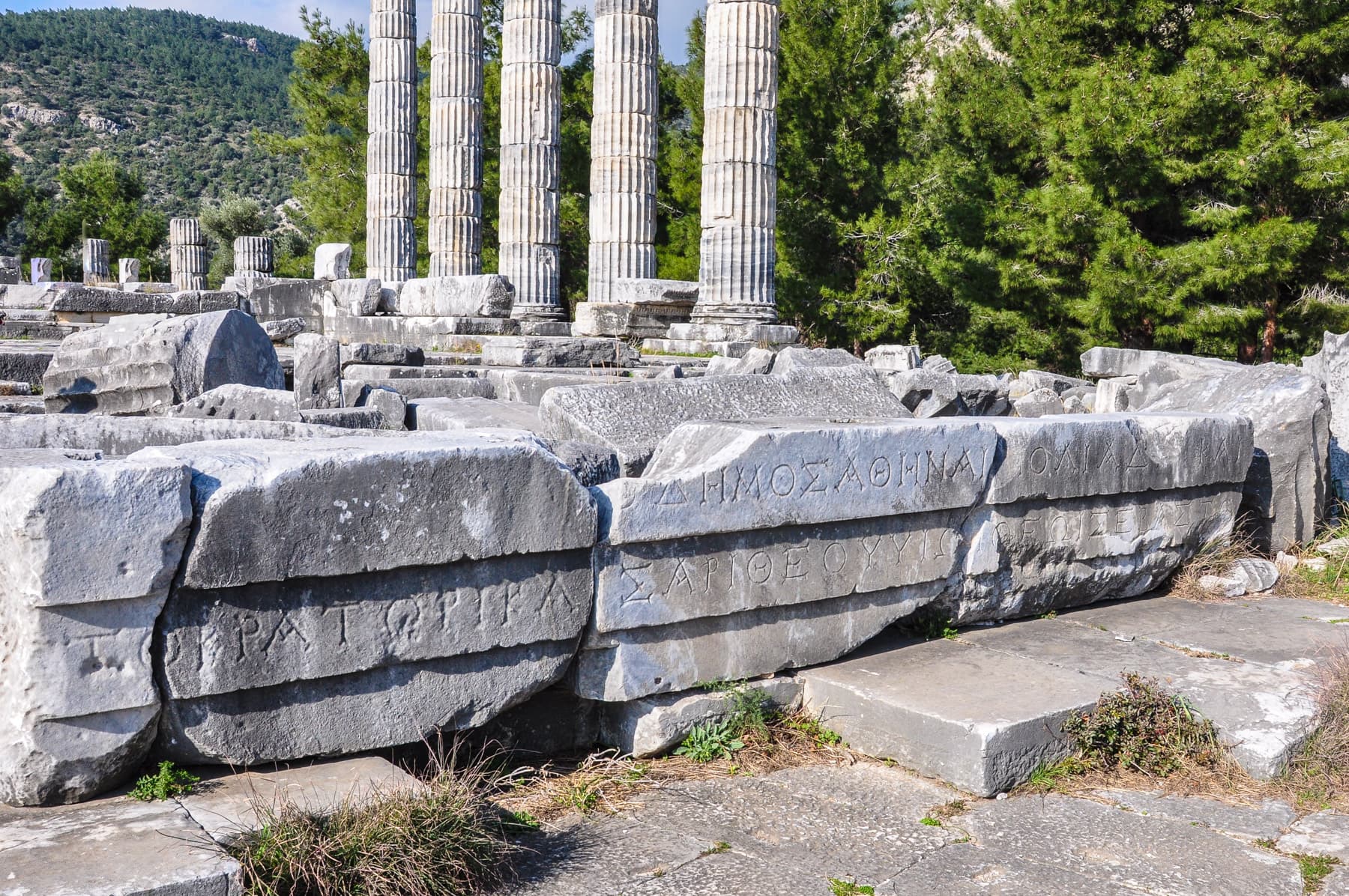 Columns and Inscription