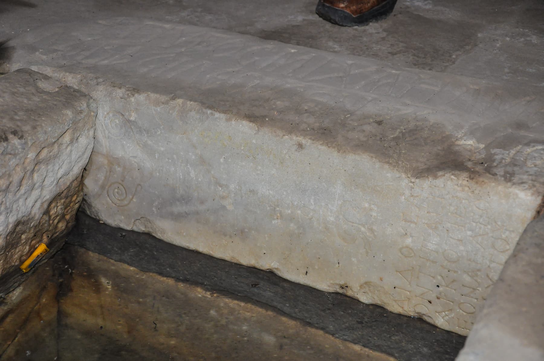 Sacred Spring Menorah and Inscription