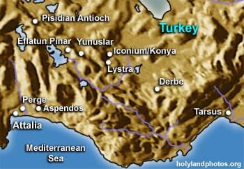 Iconium to Pisidian Antioch